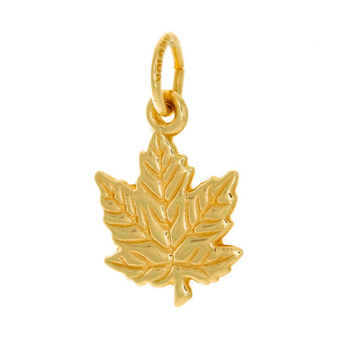 10k Yellow Gold Small Maple Leaf Charm