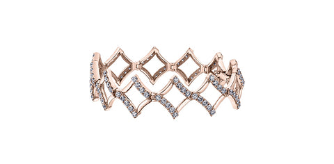 10k Rose Gold Diamond Bracelet