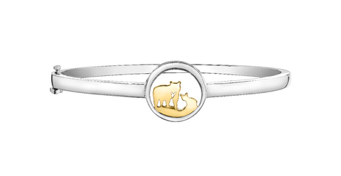 14k Gold Jeanie Bear Bangle