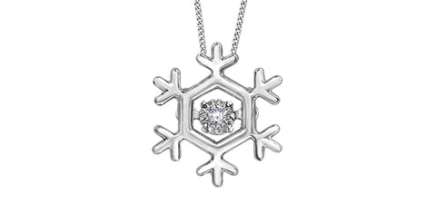 10k Canadian Diamond Snowflake Pendant
