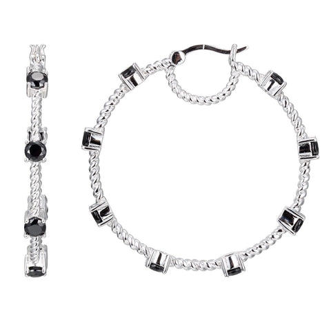 Elle - Sterling Silver "Fusion" Spinel Earrings