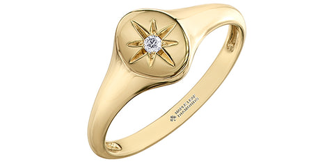 10k Celestial Star Diamond Ring