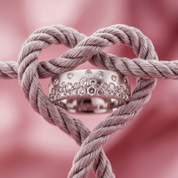 14k White Gold Canadian Diamond Whistler Snowfall Stacker Ring | 1.00ct