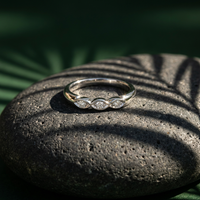 10k Gold Diamond 3 Across Stacker Ring | Whistler Keepsake