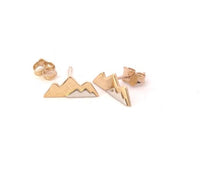 10K Yellow Gold Whistler Mountain Stud Earrings | Whistler Keepsake