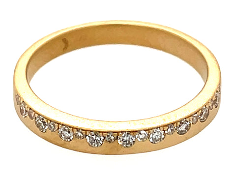 14k Yellow Gold Diamond Stacker Ring