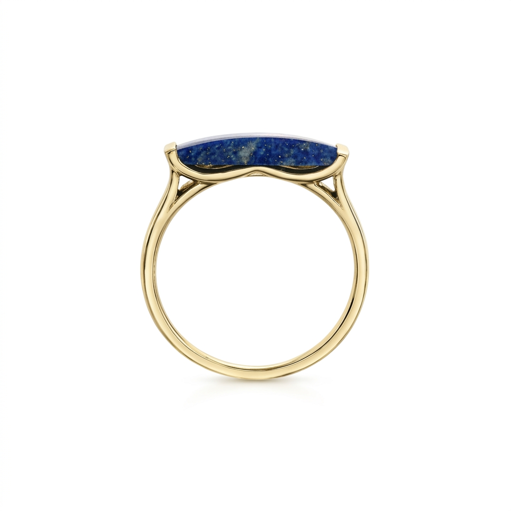 10k Yellow Gold Lapis Stacker Ring | Whistler Keepsake