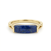 10k Yellow Gold Lapis Stacker Ring | Whistler Keepsake