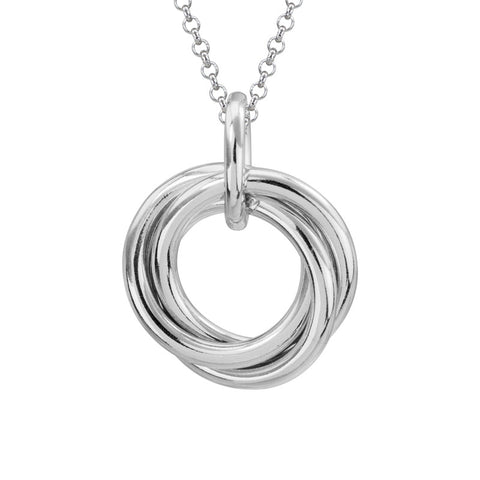 Sterling Silver Rolling Ring Pendant