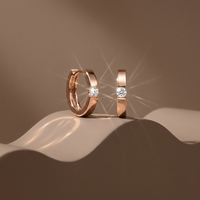 10k Canadian Gold Diamond Huggie Earrings | 0.12ct | Yellow, White & Rose | Whistler Keepsake