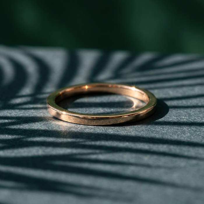 10k Gold 1mm Stacker Band Ring | Whistler Keepsake