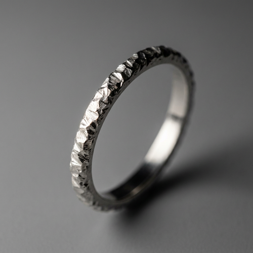 10k Gold Tree Bark Texture Stacker Ring | Whistler Keepsake