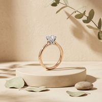 18k Rose Gold Canadian Diamond 6 Claw Solitaire Engagement Ring | 0.30–0.50ct | Whistler Bridal