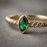 10k Gold Emerald Stacker Ring | Whistler Keepsake