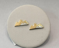 10K Yellow Gold Whistler Mountain Stud Earrings | Whistler Keepsake