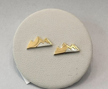 10K Yellow Gold Whistler Mountain Stud Earrings