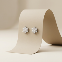 10k White Gold Diamond Snowflake Stud Earrings | 0.30cttw | Whistler Winter Keepsake