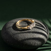 10k Gold Hearts & Arrows Diamond Stacker Ring | Whistler Keepsake