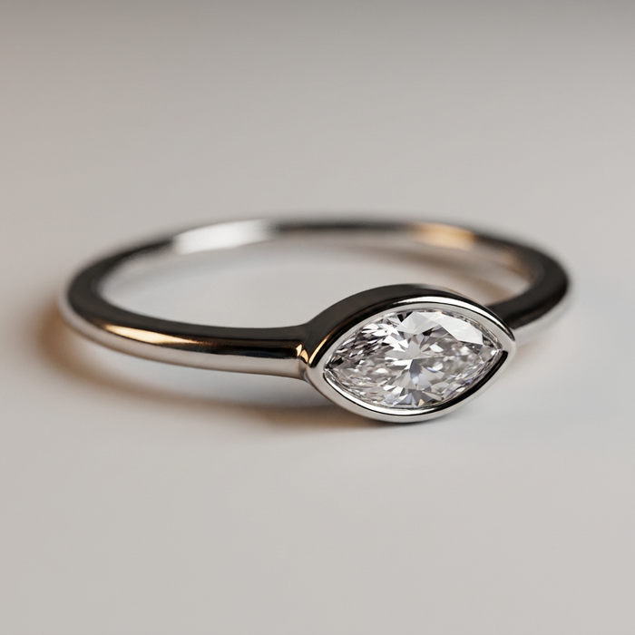 10k Gold Marquise Diamond Ring | Whistler Keepsake