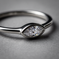 10k Gold Marquise Diamond Ring | Whistler Keepsake