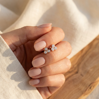 10k Rose Gold Diamond Cluster Stud Earrings | 0.20ct | Whistler Keepsake