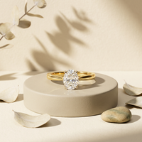18k Yellow Gold Canadian Diamond Oval Solitaire Engagement Ring | 0.30–0.50ct | Whistler Bridal