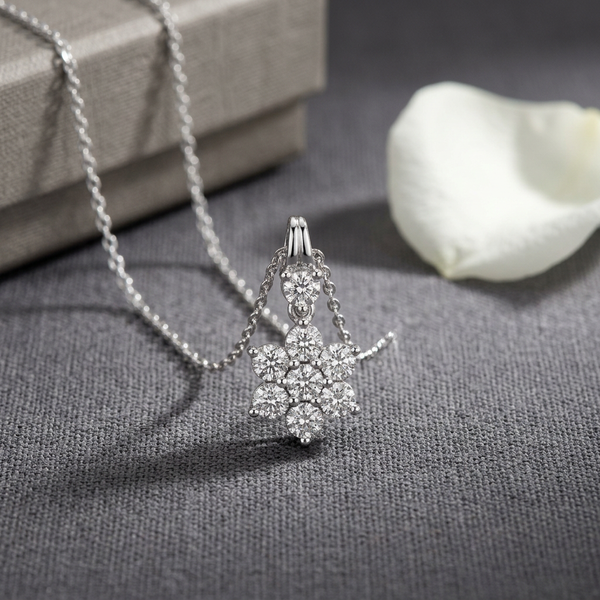 10k White Gold Diamond Snowflake Pendant | 0.20cttw | Whistler Winter Keepsake