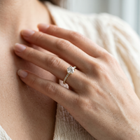 10k Yellow Gold Canadian Diamond Halo Solitaire Engagement Ring | 0.19ct | Whistler Bridal