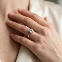 18k Rose Gold Canadian Diamond 6 Claw Solitaire Engagement Ring | 0.30–0.50ct | Whistler Bridal