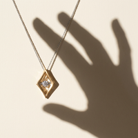 10k Yellow Gold Canadian Diamond Marquise Dancing Pendant | 0.02ct | Whistler Keepsake