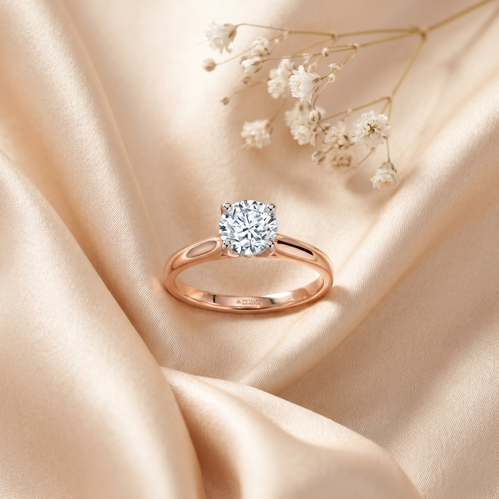 18k Rose Gold Canadian Diamond Solitaire Engagement Ring | 0.30–0.50ct | Whistler Bridal
