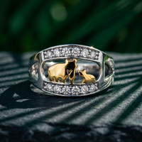 14k Canadian Gold Diamond Jeanie Bear Ring | 0.30cttw | Ethical Whistler Statement Ring