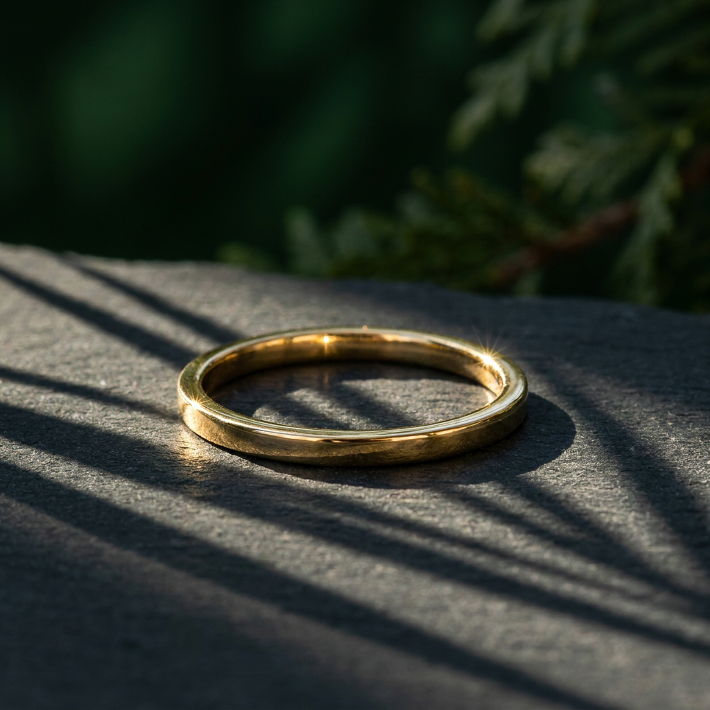 10k Gold 1mm Stacker Band Ring | Whistler Keepsake