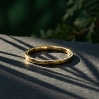 10k Gold 1mm Stacker Band Ring | Whistler Keepsake