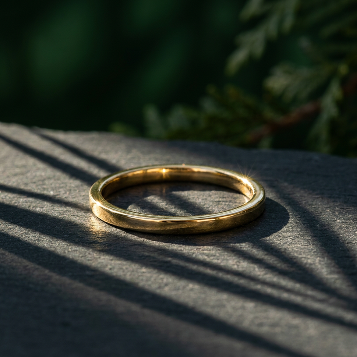 10k Gold 1mm Stacker Band Ring | Whistler Keepsake