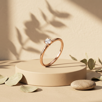10k Rose Gold Canadian Diamond Solitaire Engagement Ring | 0.20ct | Whistler Bridal