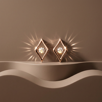 10k Canadian Gold Diamond Marquise Dancing Diamond Stud Earrings | 0.04ct | Whistler Keepsake