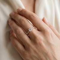 10k Rose Gold Canadian Diamond Halo Solitaire Engagement Ring | 0.19ct | Whistler Bridal