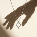 10k White Gold Diamond Marquise Shape Open Pendant | 0.16ct | Whistler Keepsake