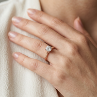 18k Rose Gold Canadian Diamond Solitaire Engagement Ring | 0.30–0.50ct | Whistler Bridal