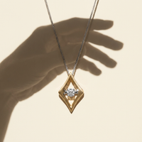 10k Yellow Gold Canadian Diamond Marquise Dancing Pendant | 0.02ct | Whistler Keepsake