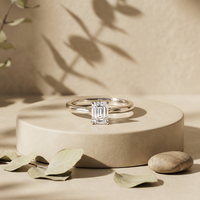 18k White Gold Canadian Diamond Emerald Cut Solitaire Engagement Ring | 0.30ct–0.50ct | Whistler Bridal