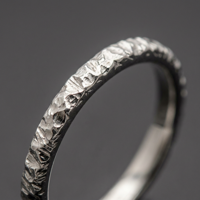 10k Gold Tree Bark Texture Stacker Ring | Whistler Keepsake