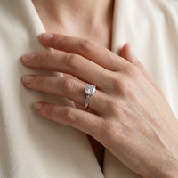 18k White Gold Canadian Diamond 6 Claw Solitaire Engagement Ring | 0.30–0.50ct | Whistler Bridal