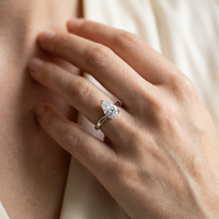 18k White Gold Canadian Diamond Pear Shape Solitaire Engagement Ring | 0.30–0.50ct | Whistler Bridal