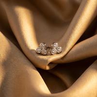 10k White Gold Diamond Cluster Stud Earrings | 0.20ct | Whistler Keepsake