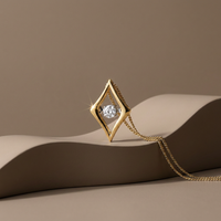 10k Yellow Gold Canadian Diamond Marquise Dancing Pendant | 0.02ct | Whistler Keepsake