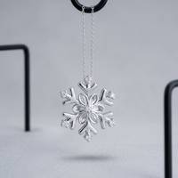 14k White Gold Diamond Snowflake Pendant | Luxury Winter Holiday Gift