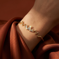 14k Yellow Gold Diamond Mountain Bangle | Luxury Whistler Gift