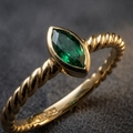 10k Gold Emerald Stacker Ring | Whistler Keepsake